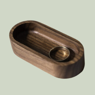 Mini Walnut Oval ring Tray