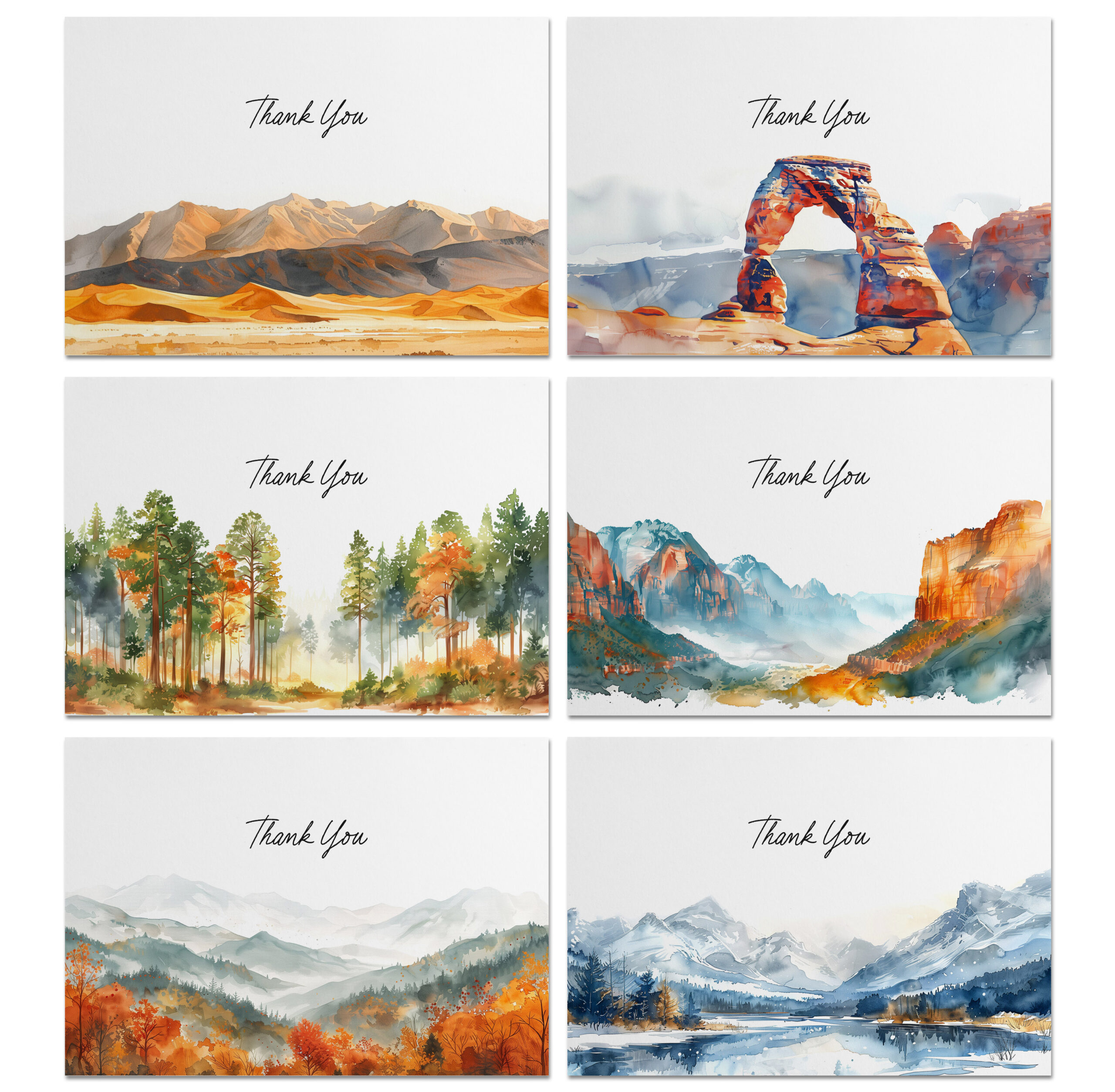 National Park Inspired Thank You Cards - Image 3
