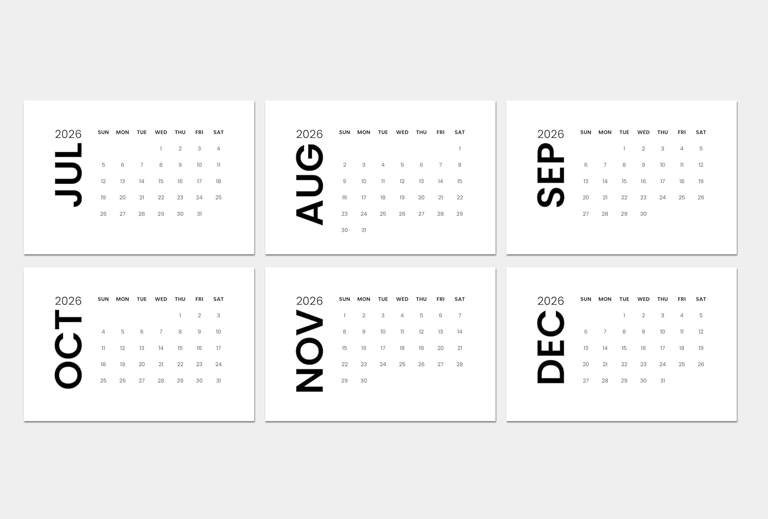 2026 Desk Calendar - Modern Minimalist - Image 4