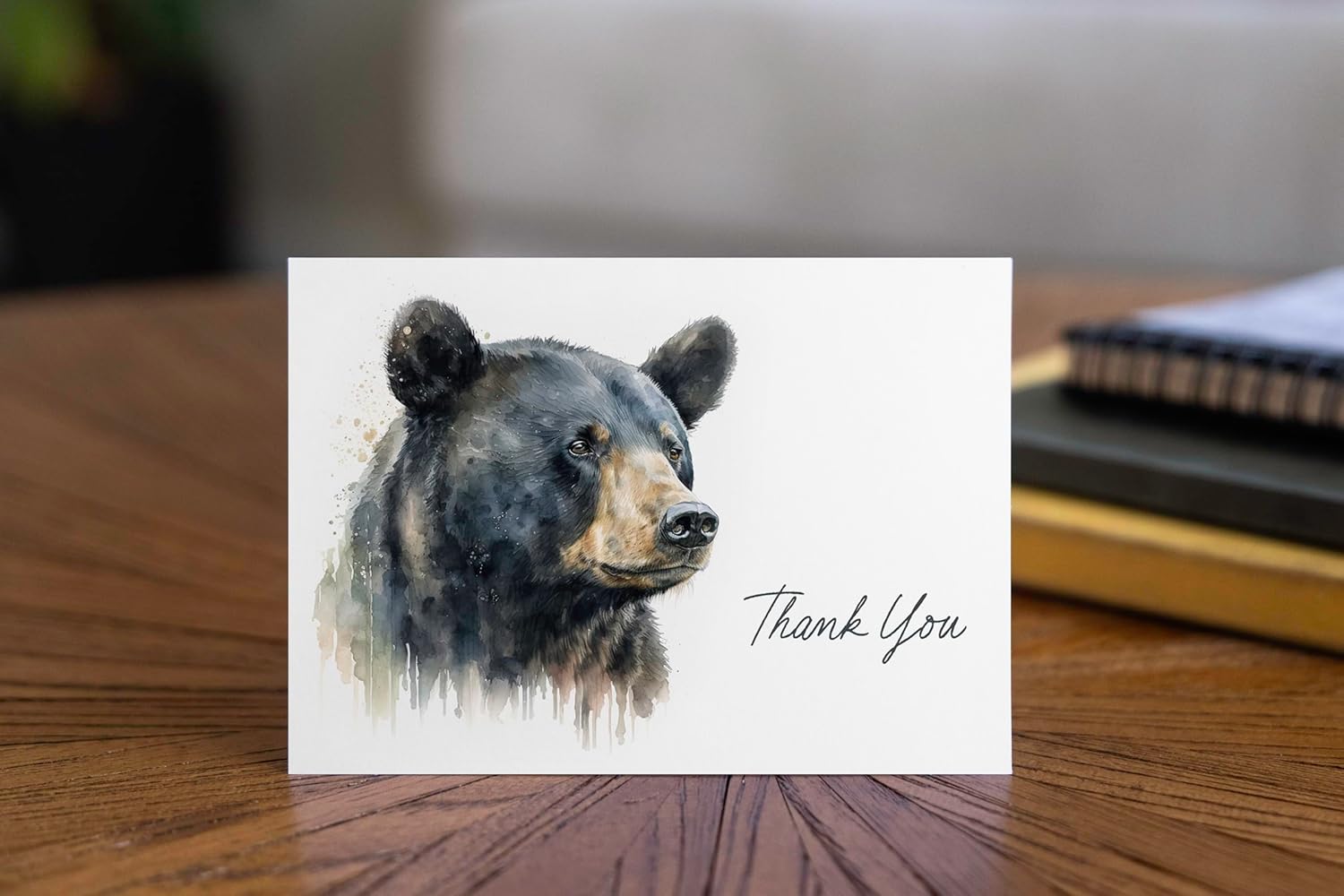 Watercolor Style Wildlife Thank You Cards - Image 5