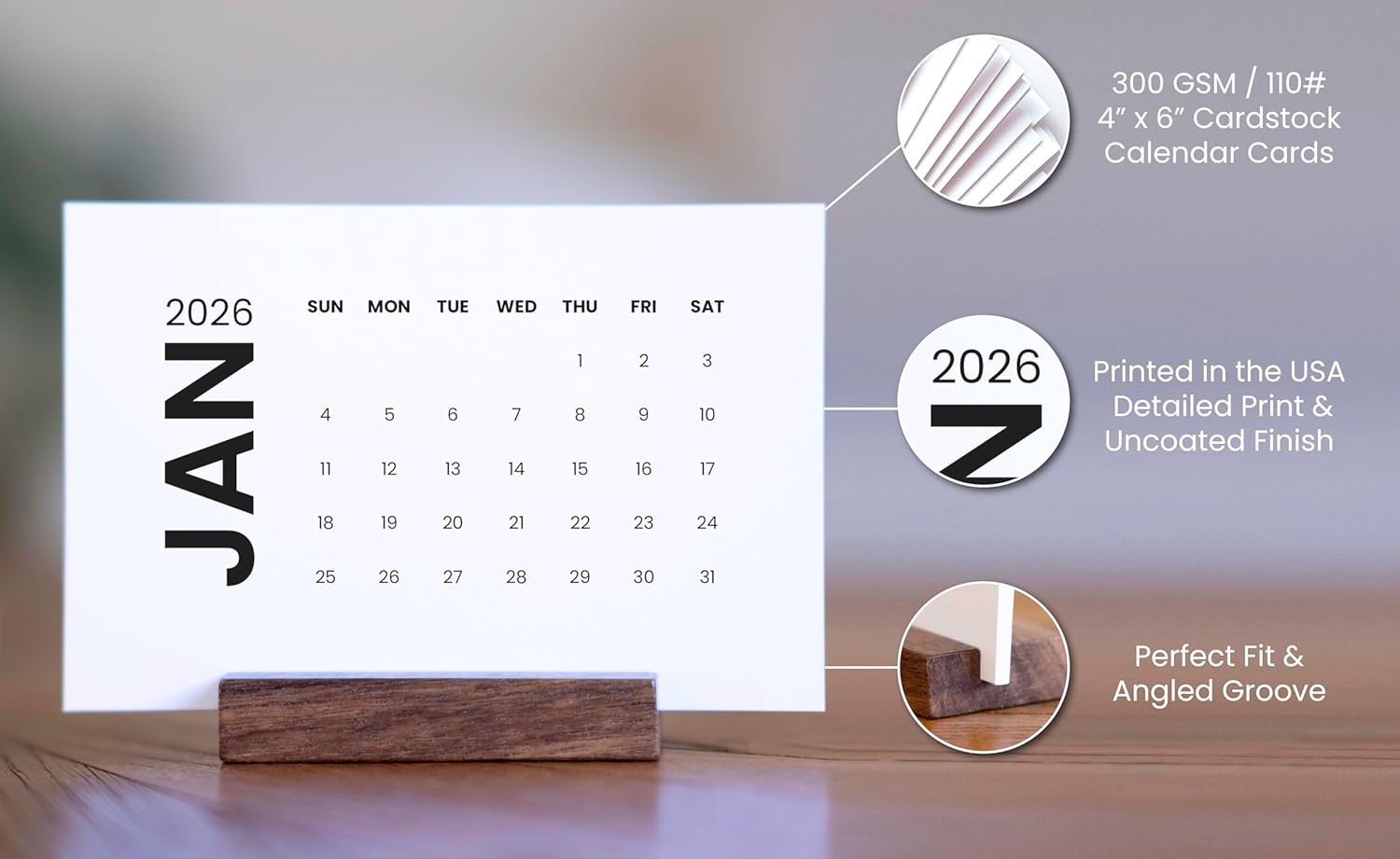 2026 Desk Calendar - Modern Minimalist - Image 2
