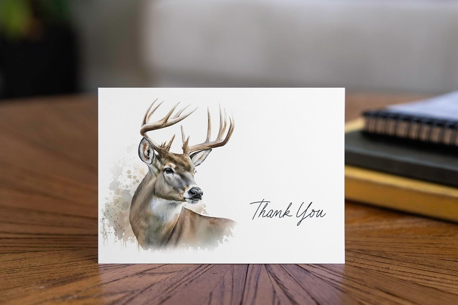 Watercolor Style Wildlife Thank You Cards - Image 7