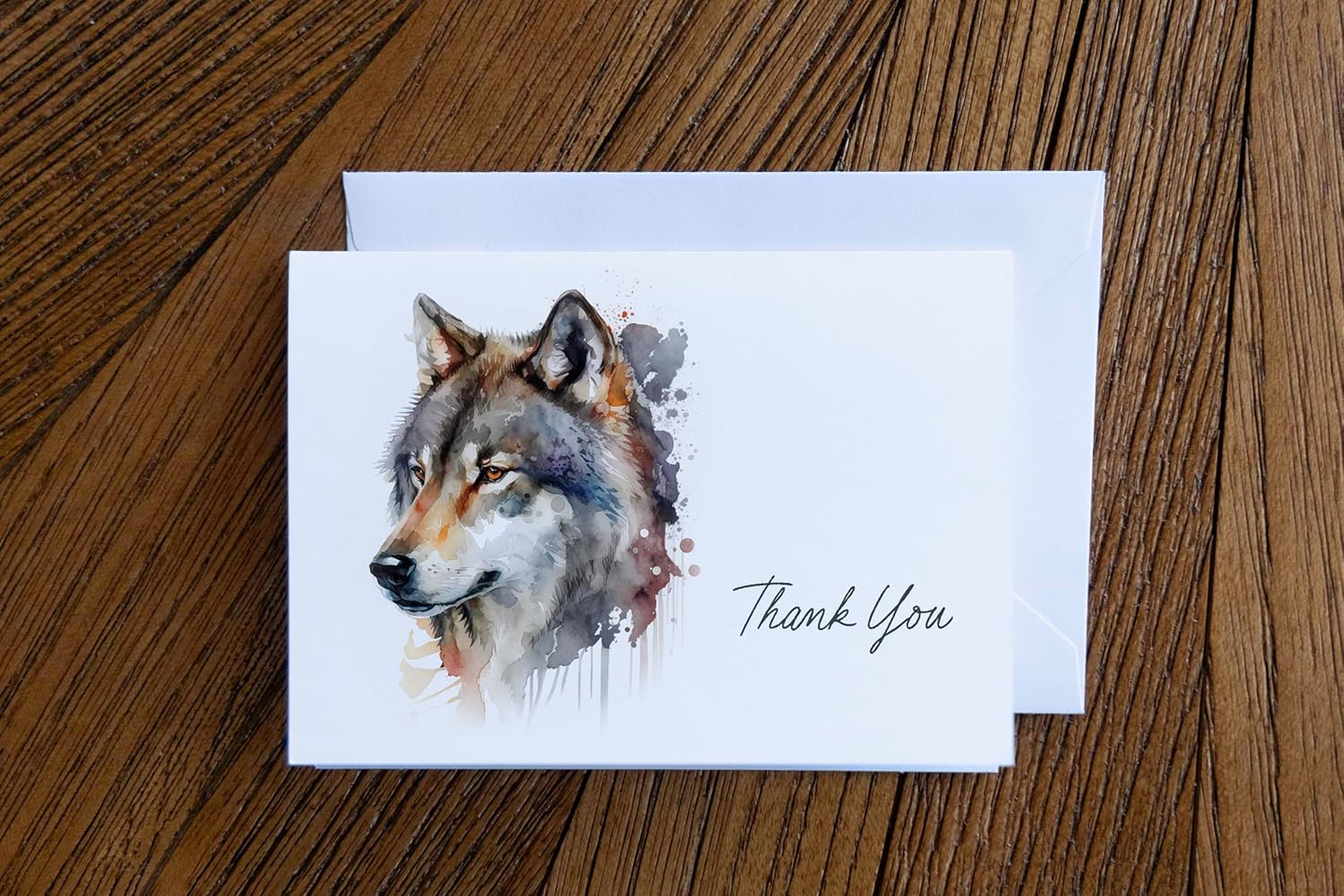 Watercolor Style Wildlife Thank You Cards - Image 6