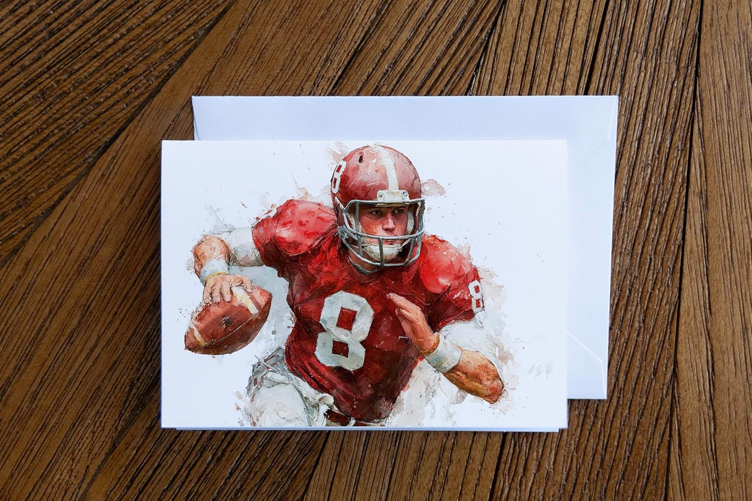 Watercolor Style Football Notecards - Image 4