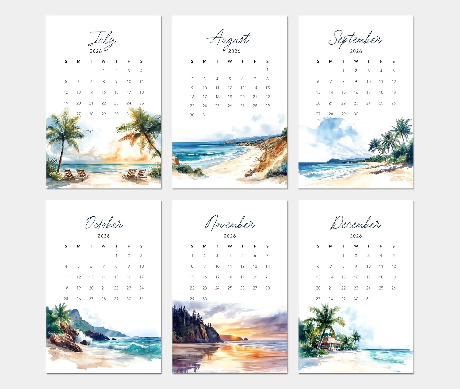 2026 Desk Calendar - Beautiful Beaches - Image 4