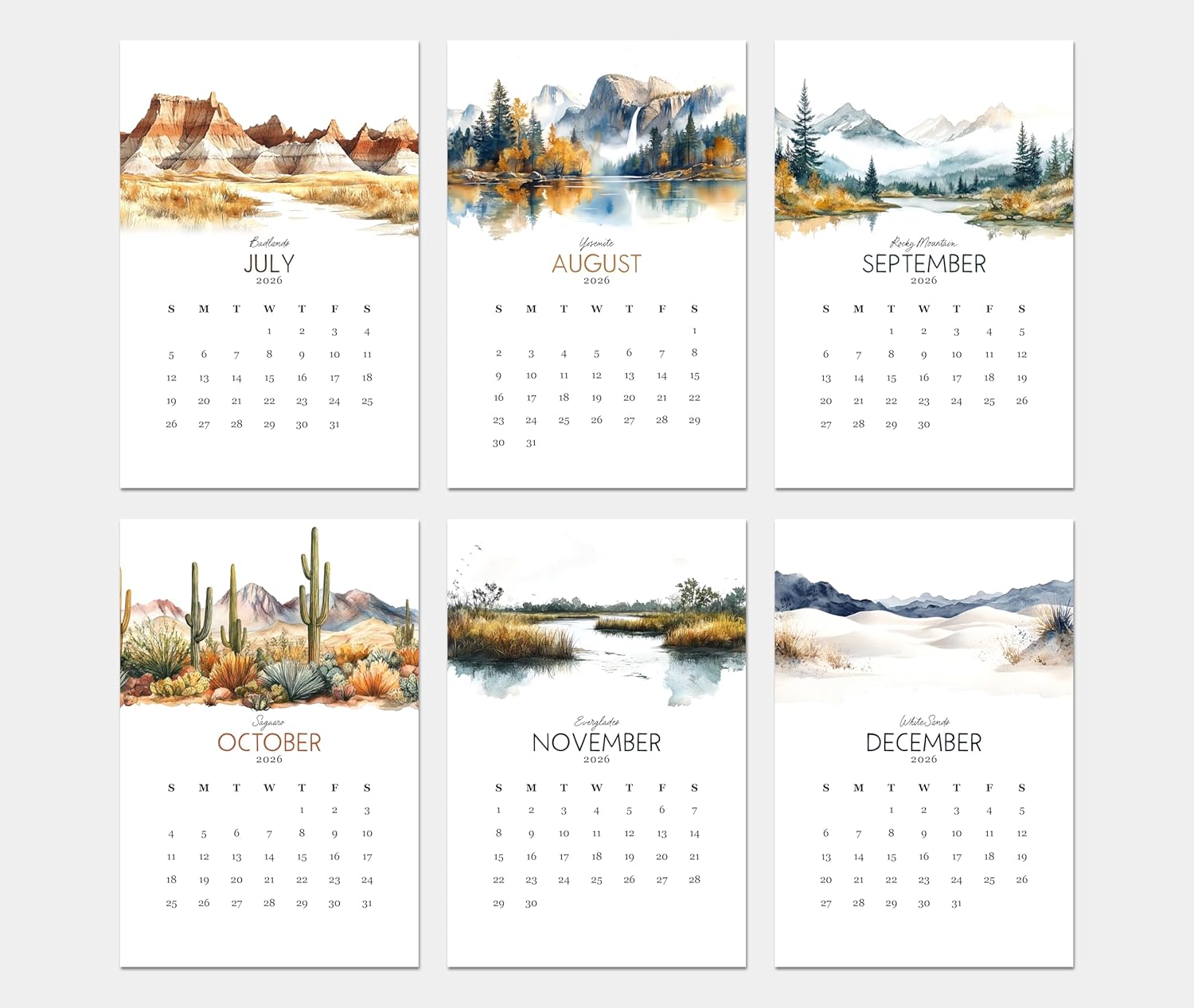 2026 Desk Calendar - National Parks Set 1 - Image 4