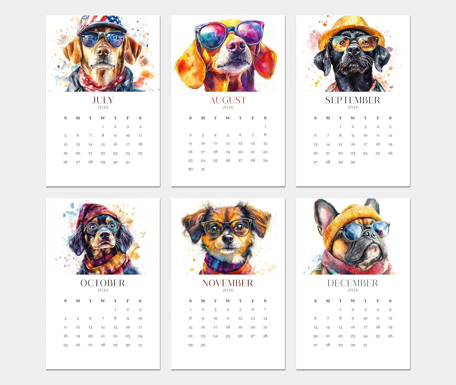 2026 Desk Calendar - Cool Trendy Dogs - Image 4