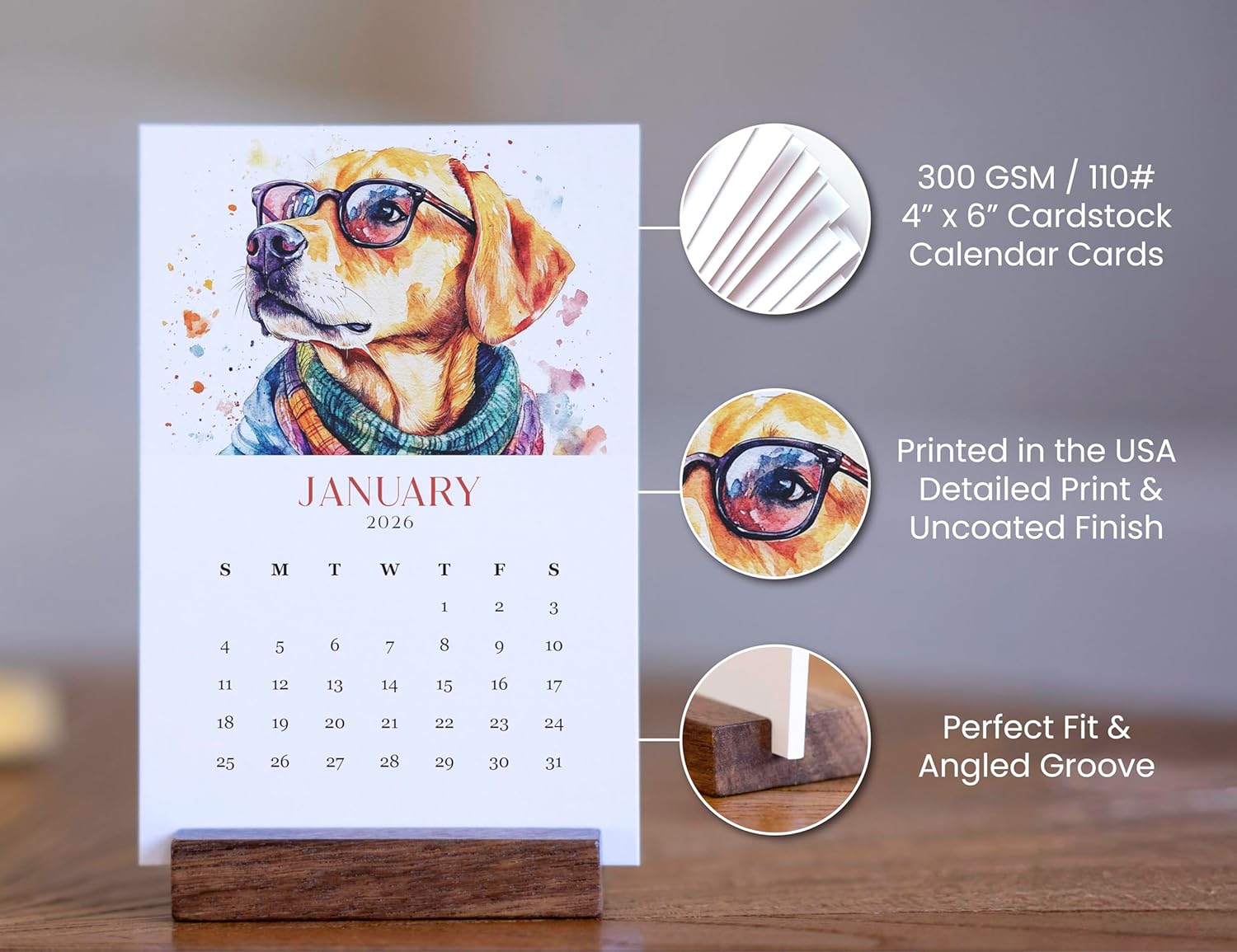 2026 Desk Calendar - Cool Trendy Dogs - Image 2