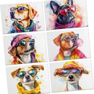 Watercolor Style Dog Notecards