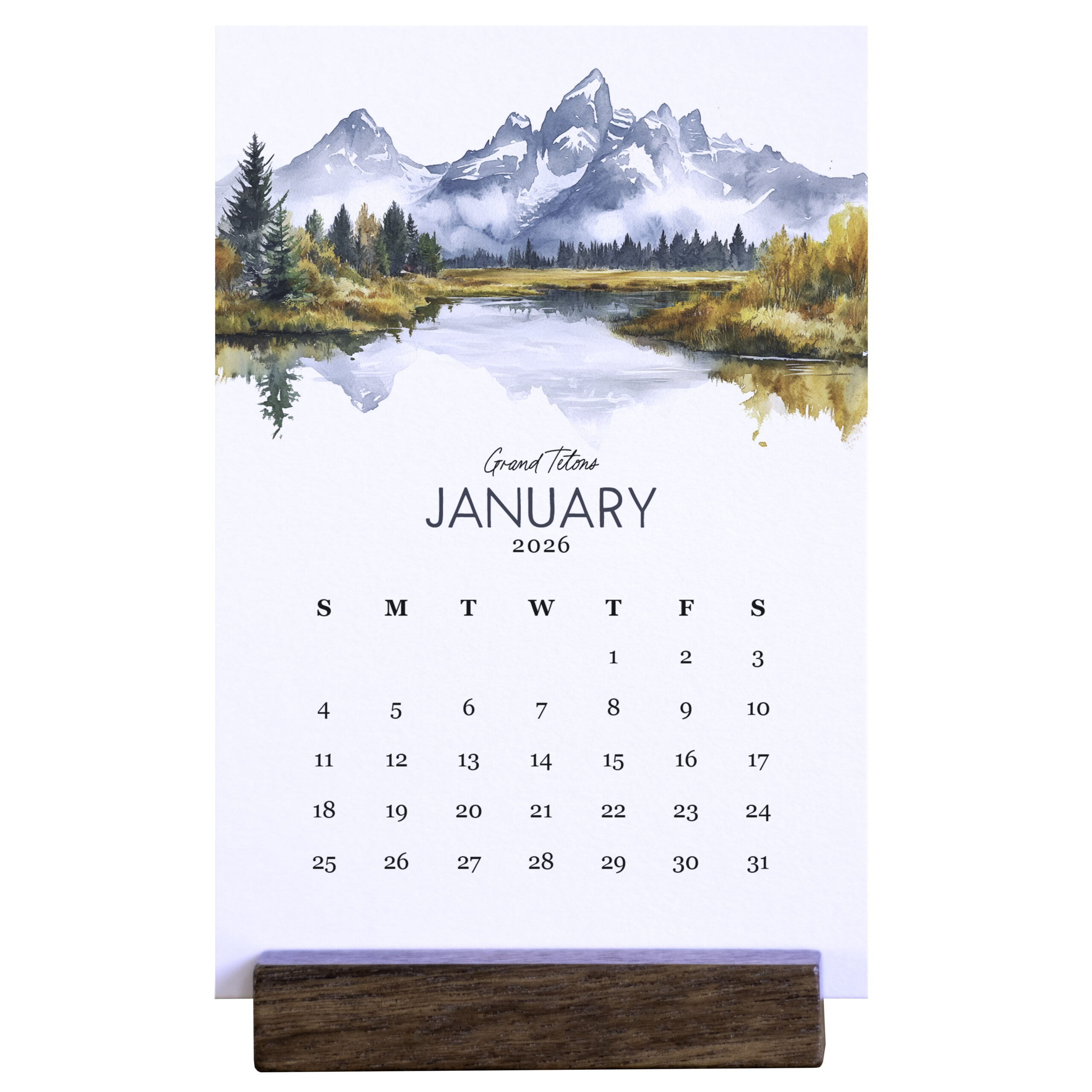 2026 Desk Calendar - National Parks Set 1