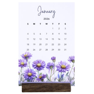 2026 Desk Calendar - Wildflowers