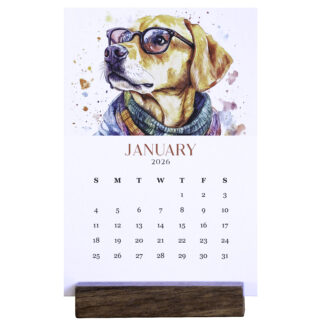 2026 Desk Calendar - Cool Trendy Dogs