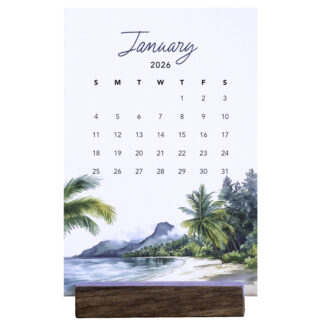 2026 Desk Calendar - Beautiful Beaches