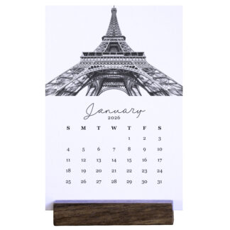 2026 Desk Calendar - Travel World Icons