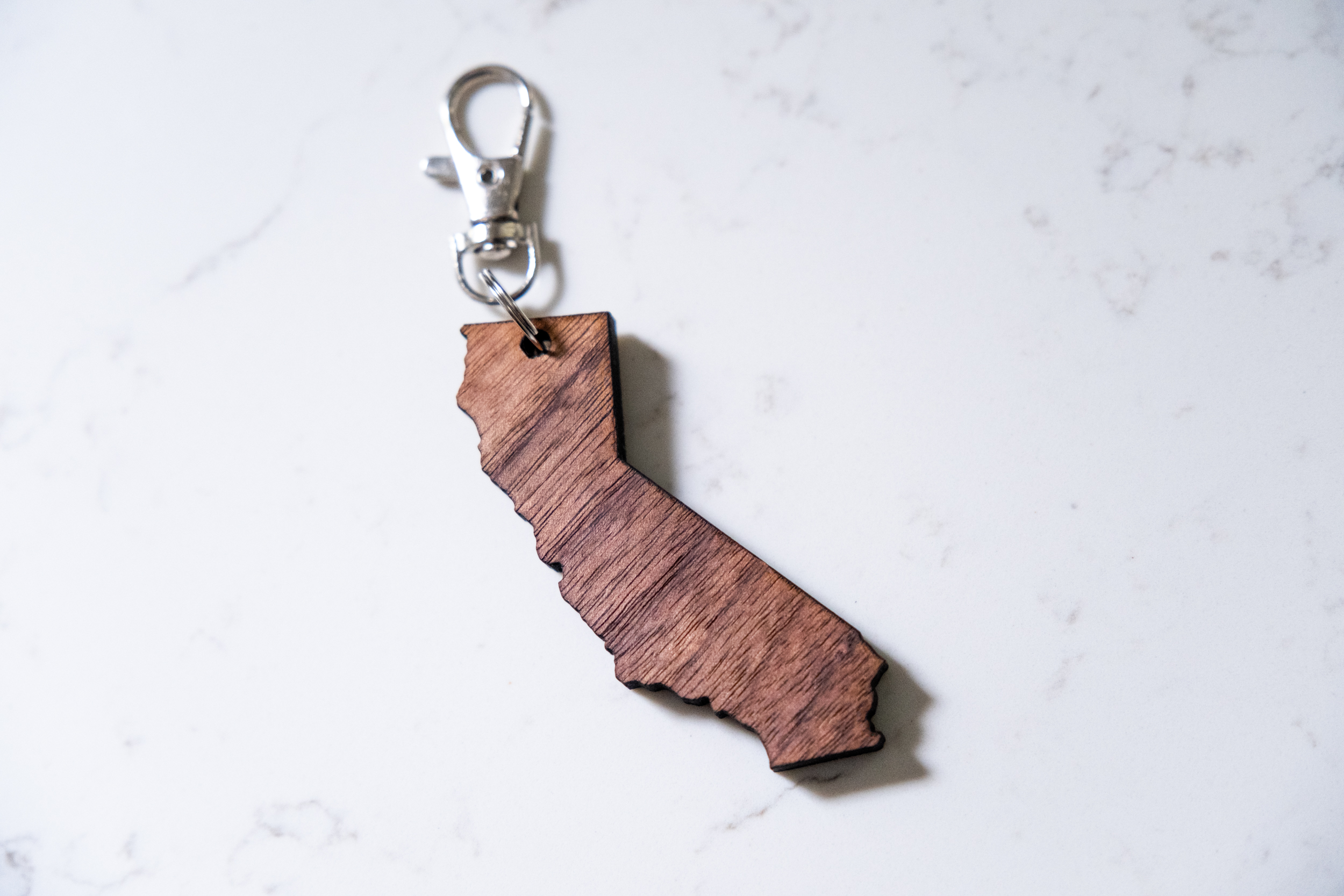 California State Keychains – Handcrafted Walnut Wood (2 Pack) - Image 3