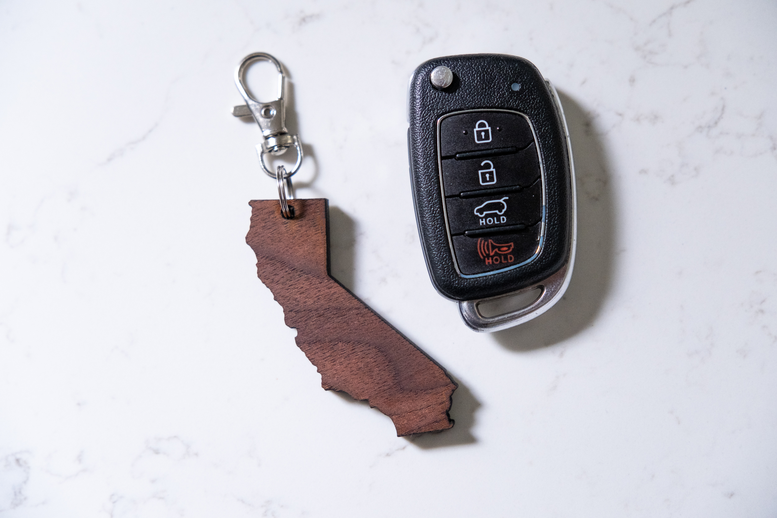 California State Keychains – Handcrafted Walnut Wood (2 Pack) - Image 4