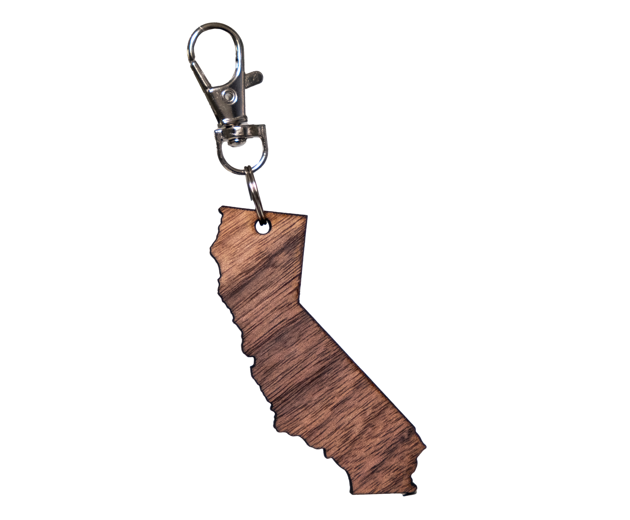 California State Keychains – Handcrafted Walnut Wood (2 Pack)