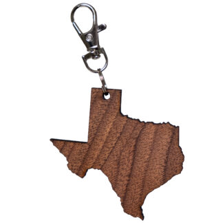Texas State Keychains – Handcrafted Walnut Wood (2 Pack)
