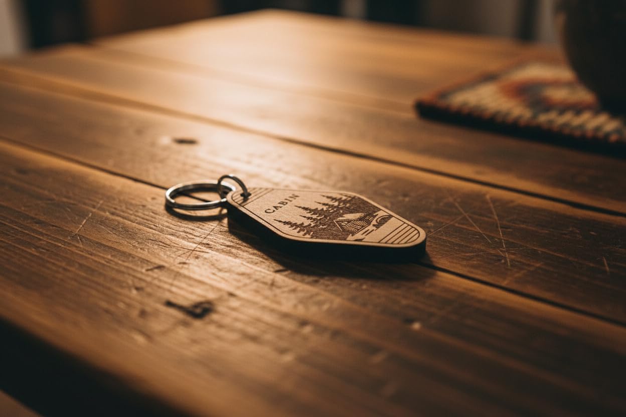 Wood Cabin Keychain Set - Image 6