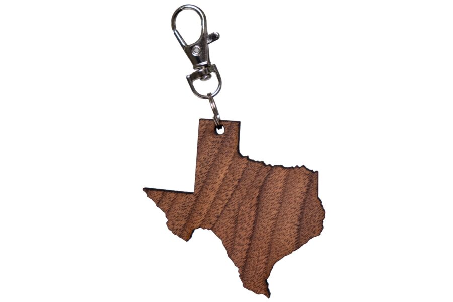 Walnut Texas Keychains (Set of 2)