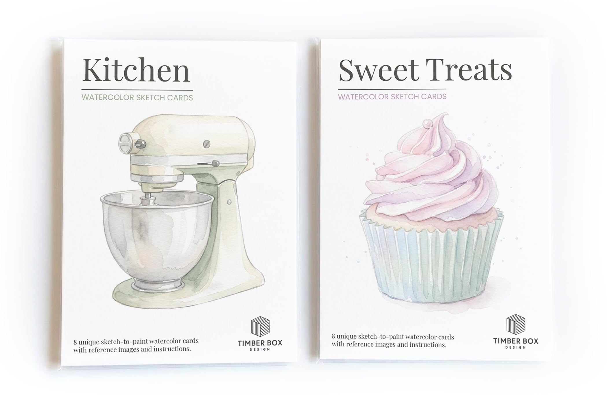 Kitchen & Sweet Treats Watercolor Sketch Cards