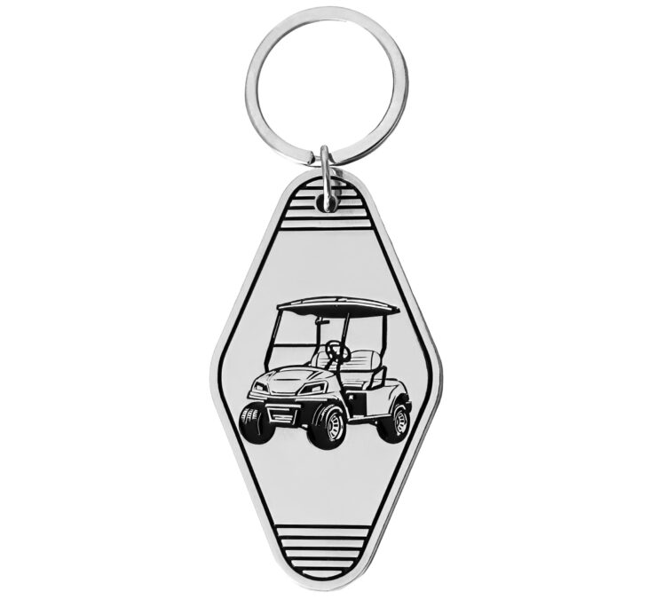 Metal Golf Cart Keychain