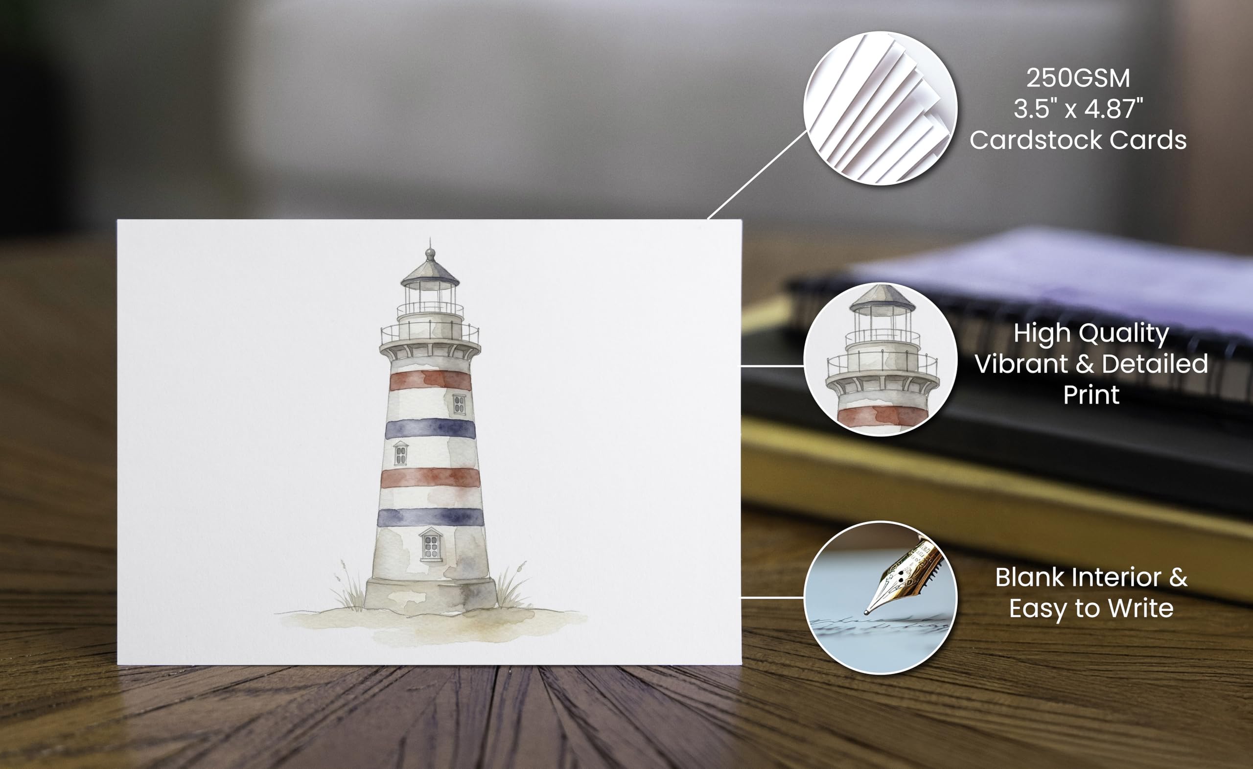 Watercolor Coastal & Nautical Cards - Image 3