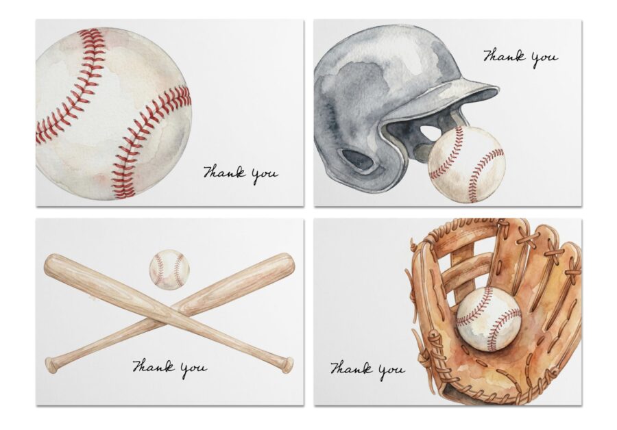Watercolor Baseball Cards