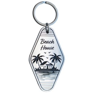 Metal Beach House Keychain