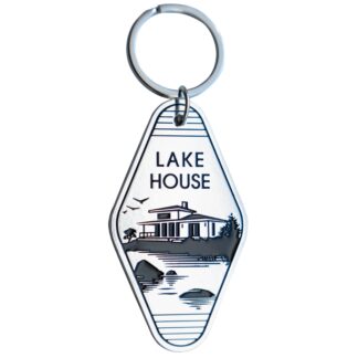Metal Lake House Keychain