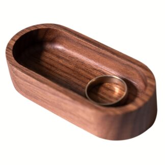 Walnut Mini Oval Ring Tray