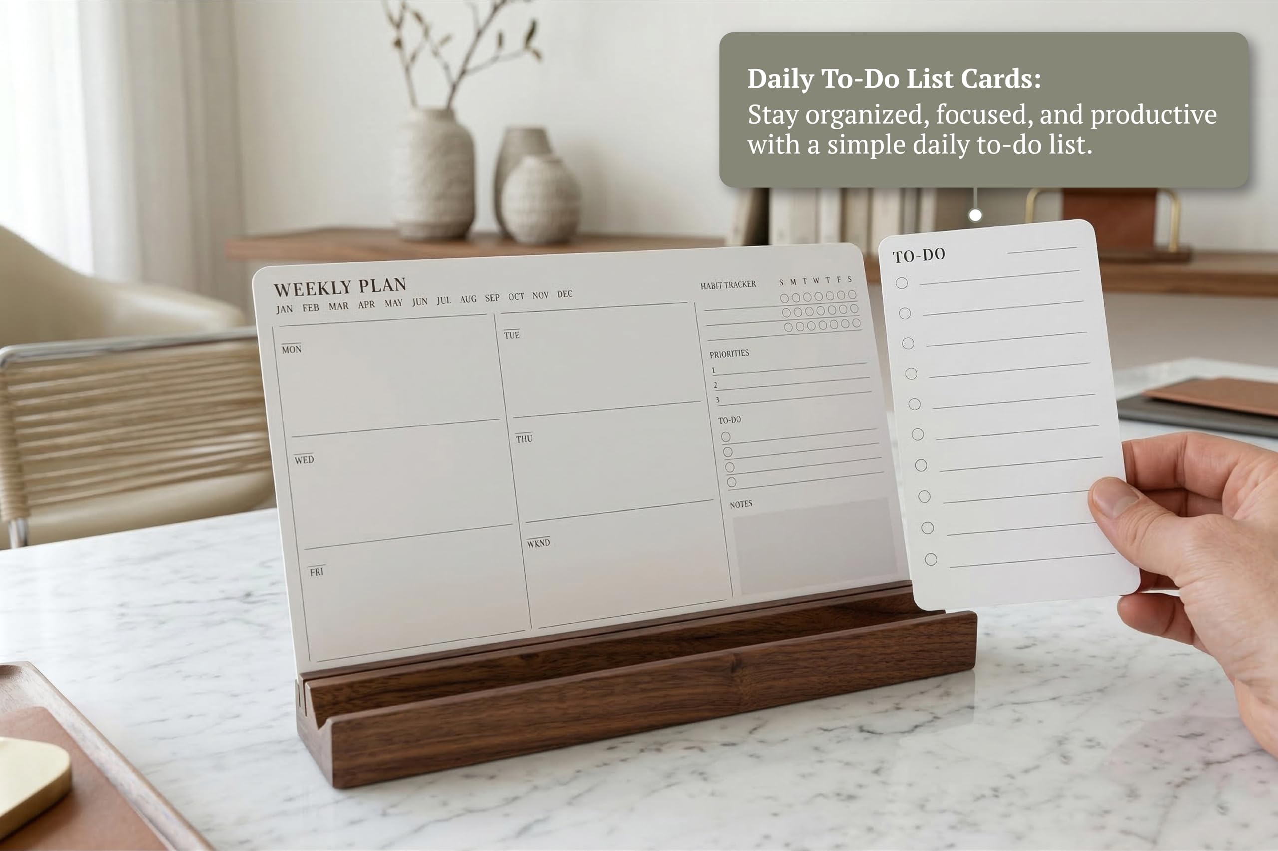Minimalist Weekly Planner Desk Set - Image 4