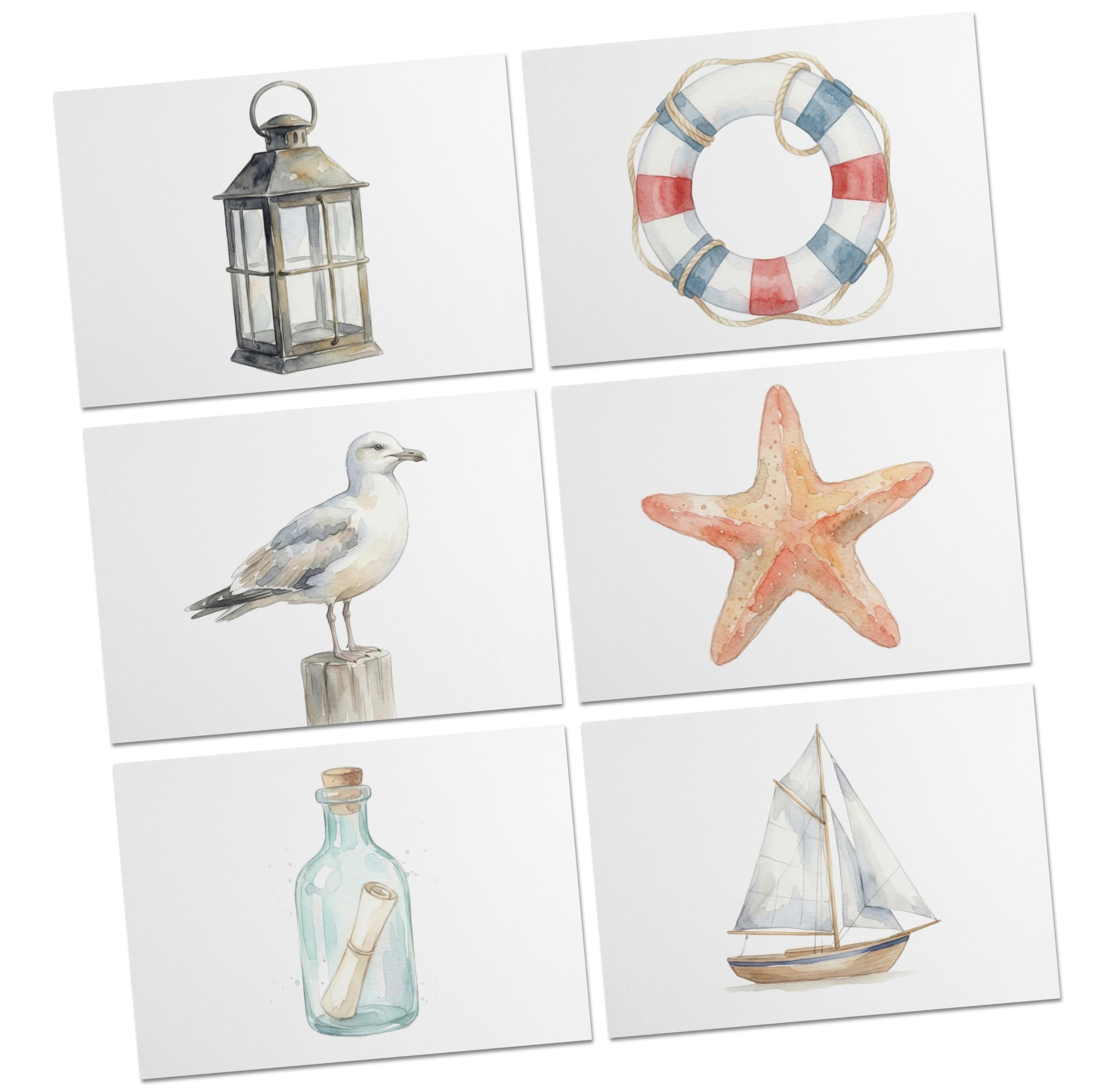 Watercolor Coastal & Nautical Cards - Image 2