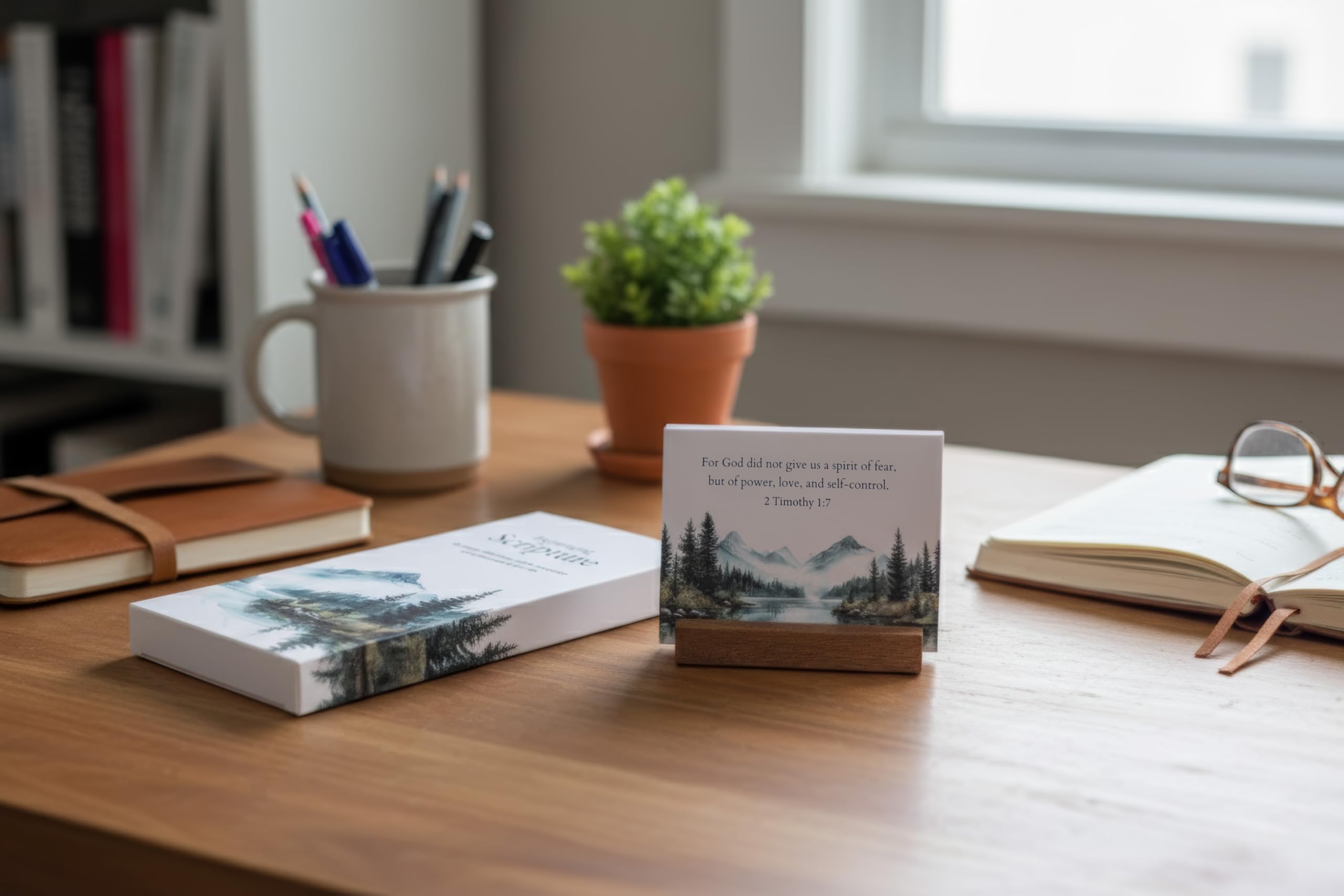 Mountain Nature & Elegant Affirmation Scripture Card Set - Image 2