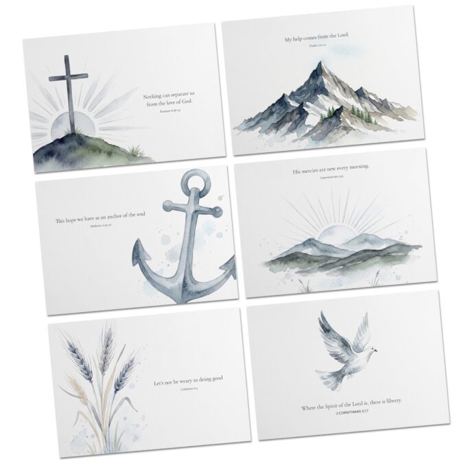 Watercolor Bible Verse Cards