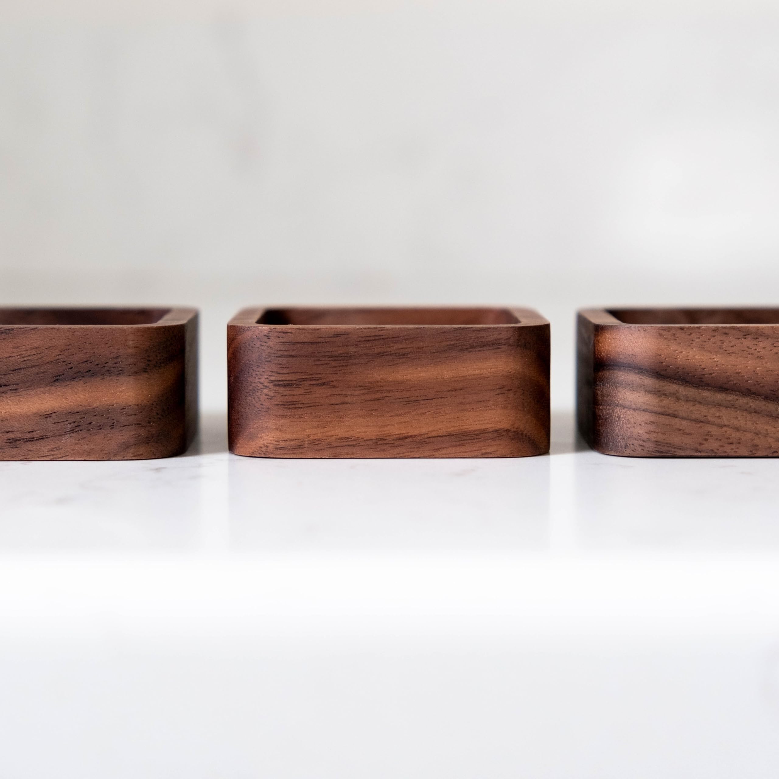 Walnut Mini Square Ring Tray - Image 3