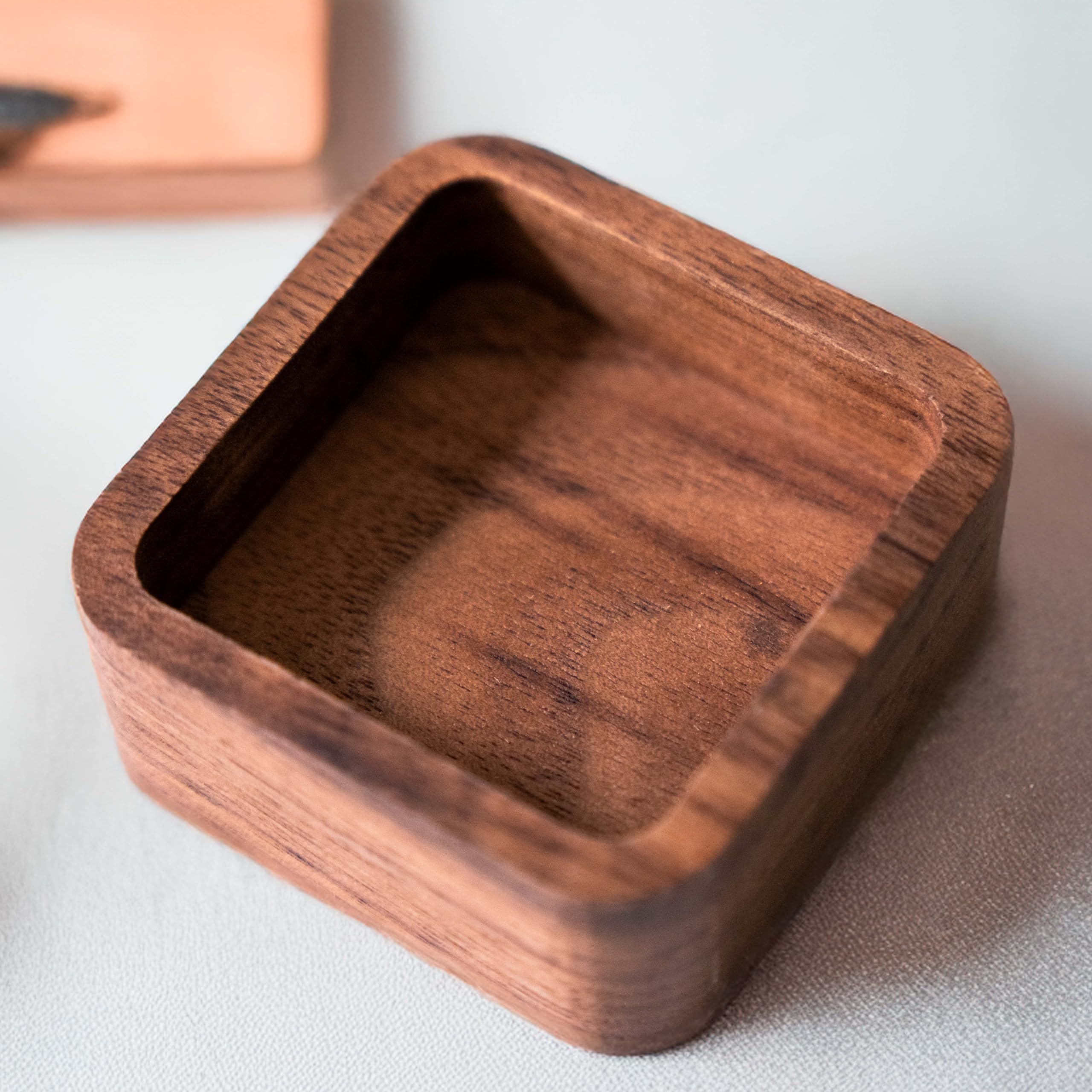 Walnut Mini Square Ring Tray - Image 6