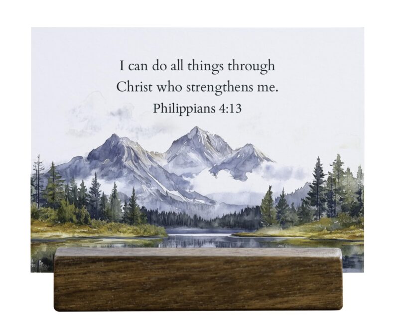 Mountain Nature & Elegant Affirmation Scripture Card Set
