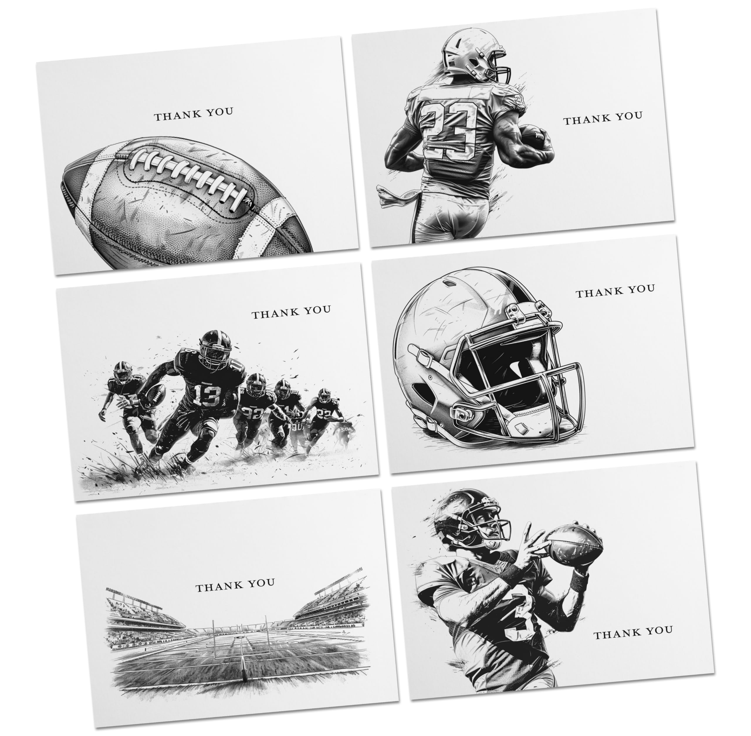 Football Themed Thank You Cards