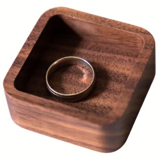 Walnut Mini Square Ring Tray