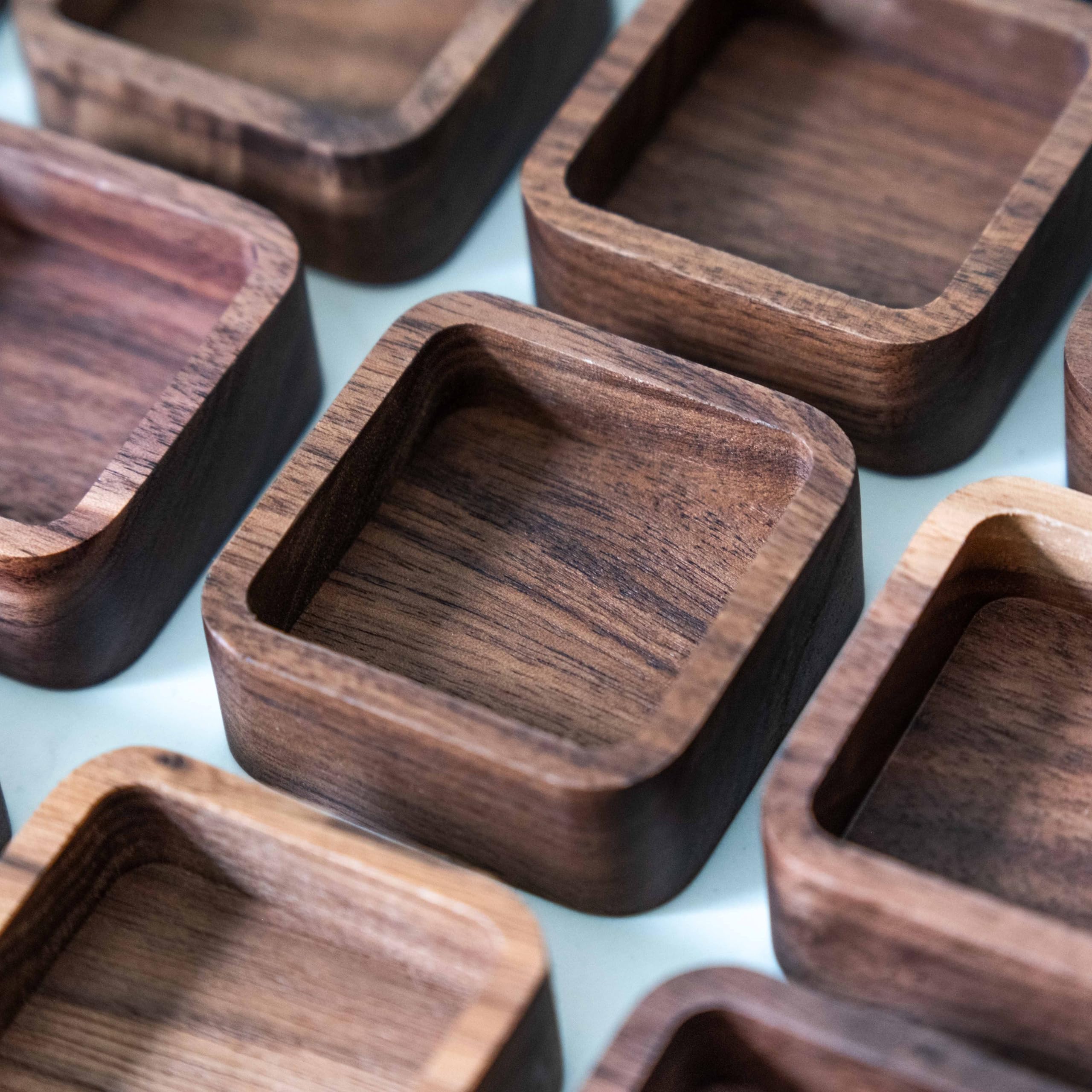 Walnut Mini Square Ring Tray - Image 4