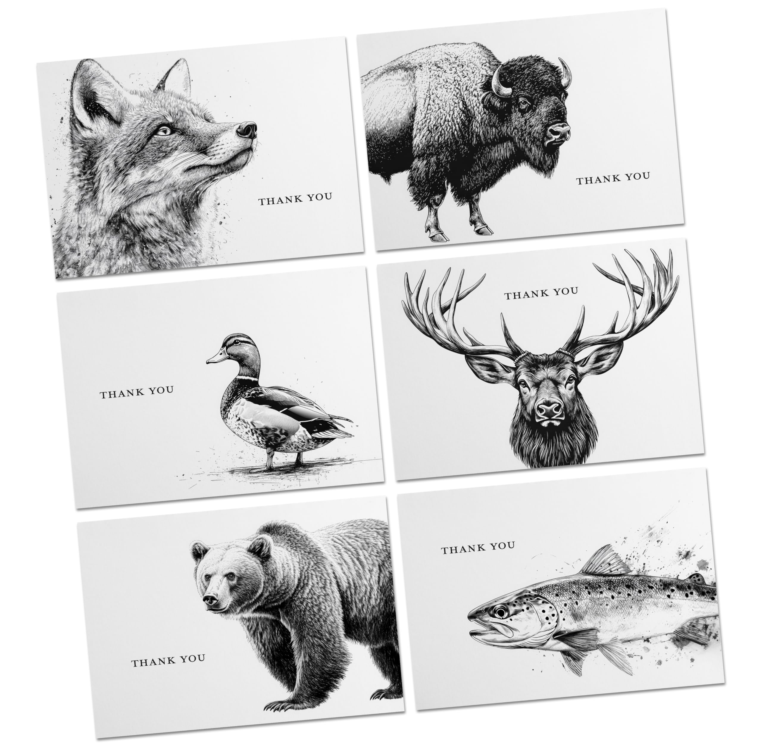 Outdoorsman Wildlife Thank You Cards