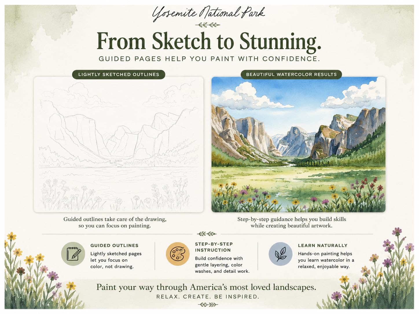 National Parks Watercolor Workbook (Sketch-to-Paint) - Image 5