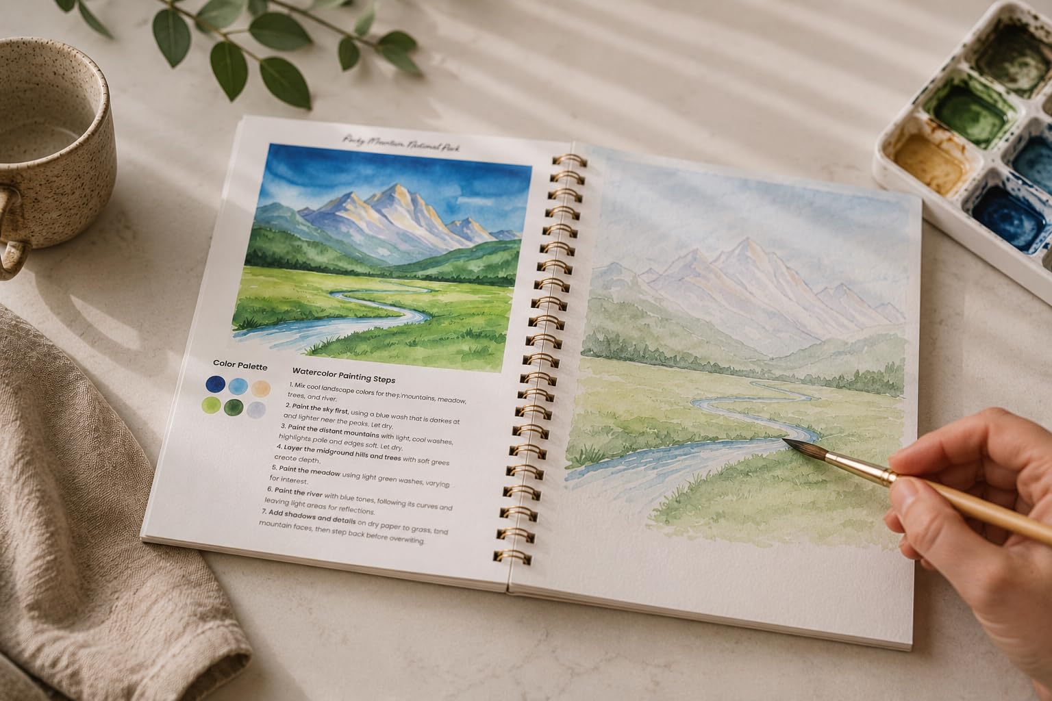 National Parks Watercolor Workbook (Sketch-to-Paint) - Image 6