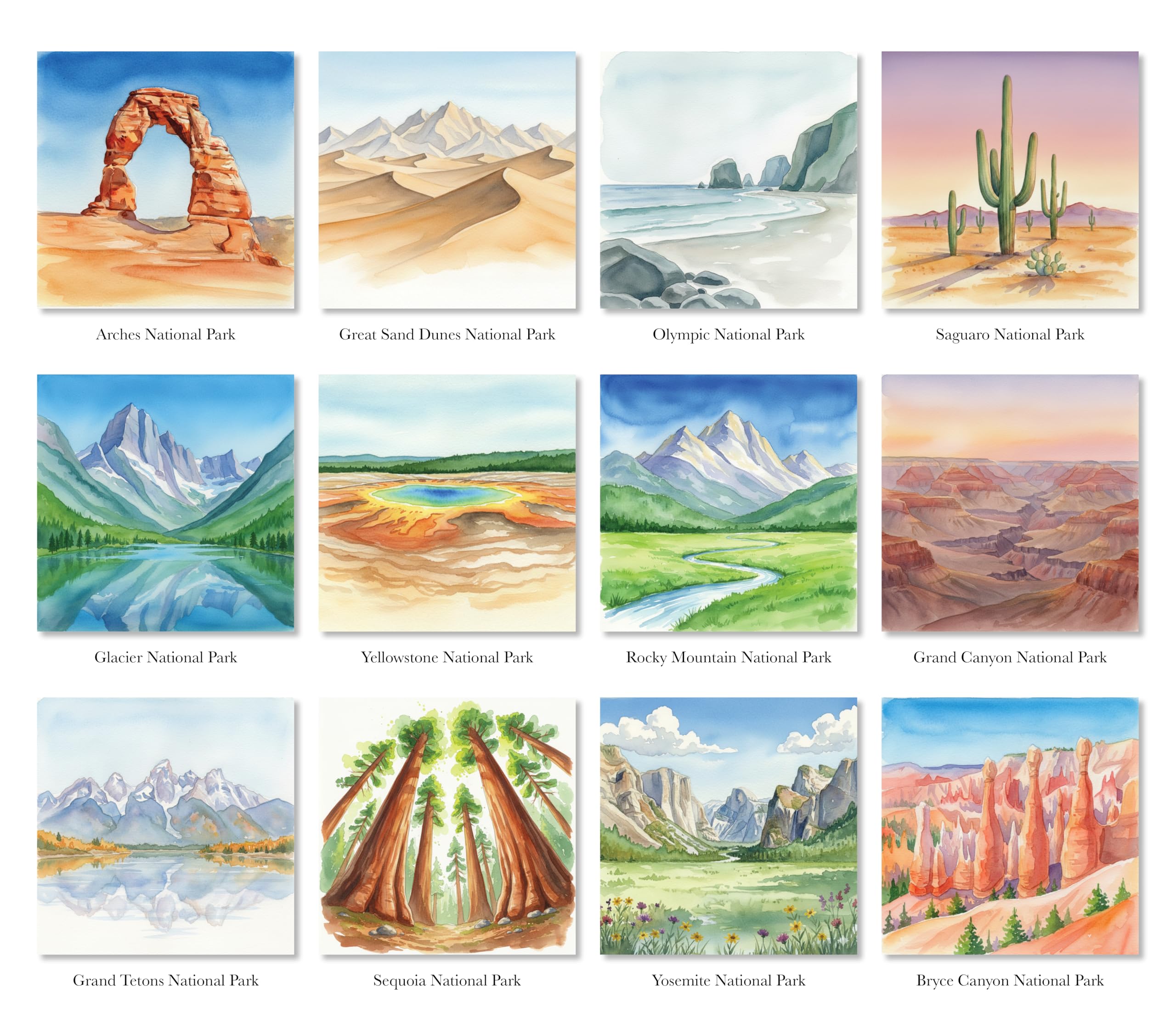 National Parks Watercolor Workbook (Sketch-to-Paint) - Image 4