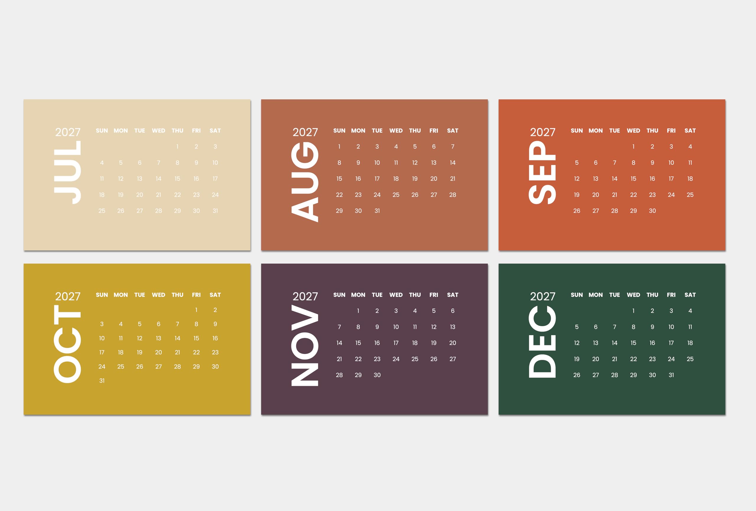 2027 Desk Calendar - Soft Natural Colors - Image 4