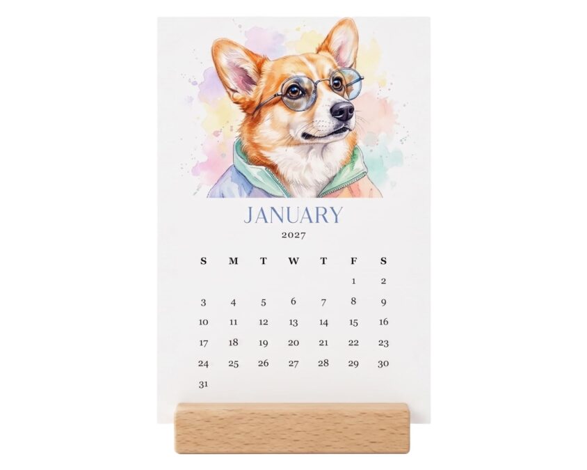 2027 Desk Calendar - Cool Dogs