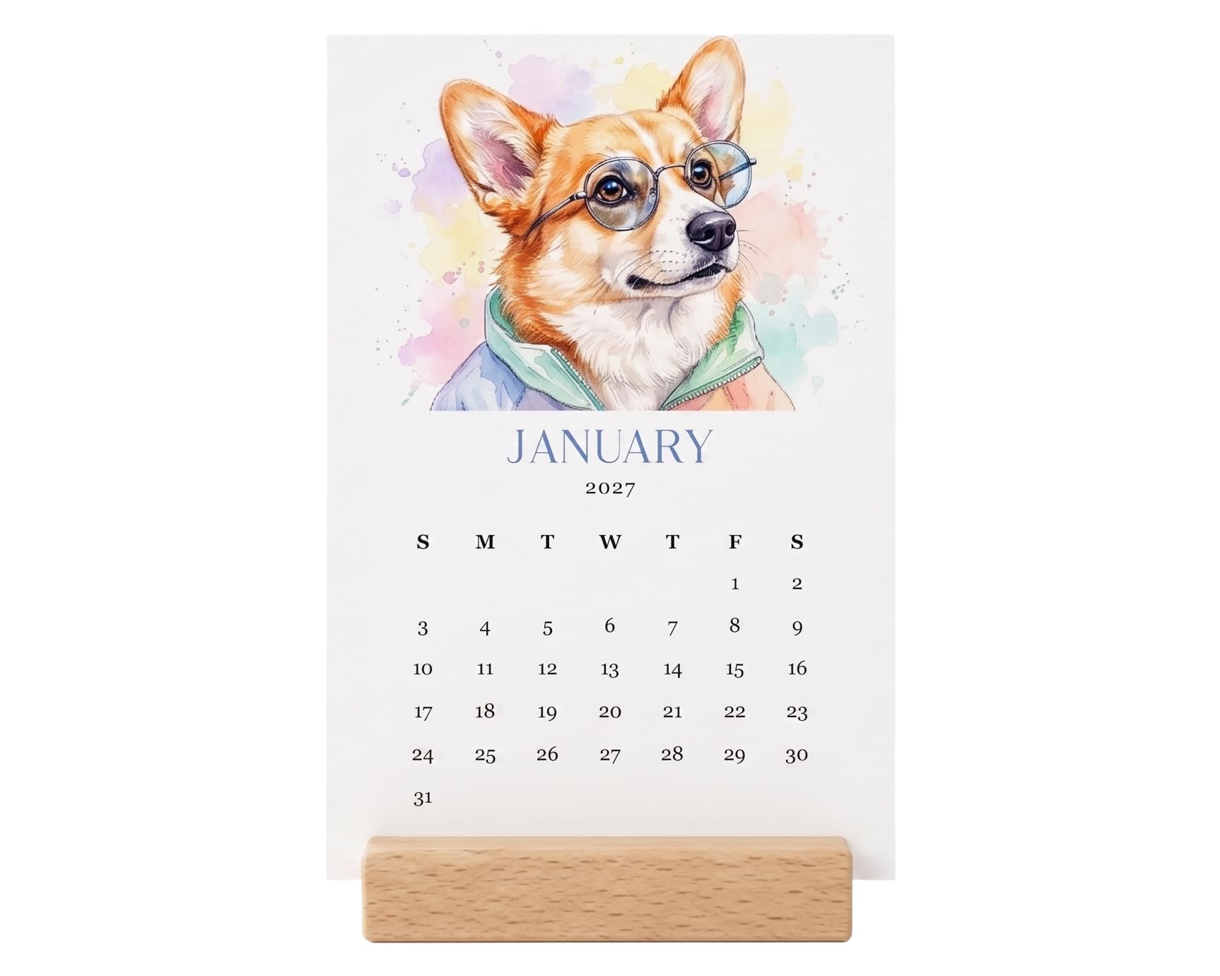 2027 Desk Calendar - Cool Dogs