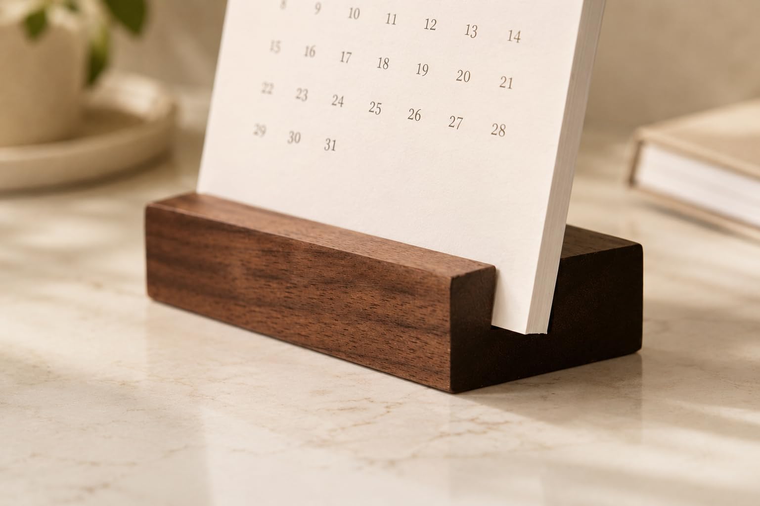 Black Walnut Wood Calendar Stands - 2 Pack - Image 4