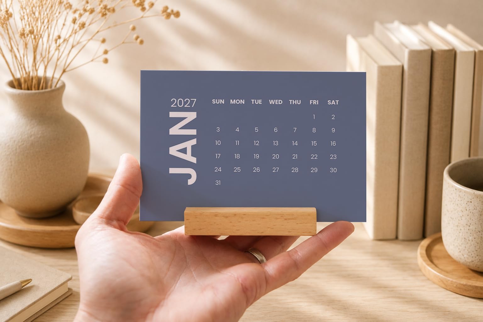 2027 Desk Calendar - Soft Natural Colors - Image 5